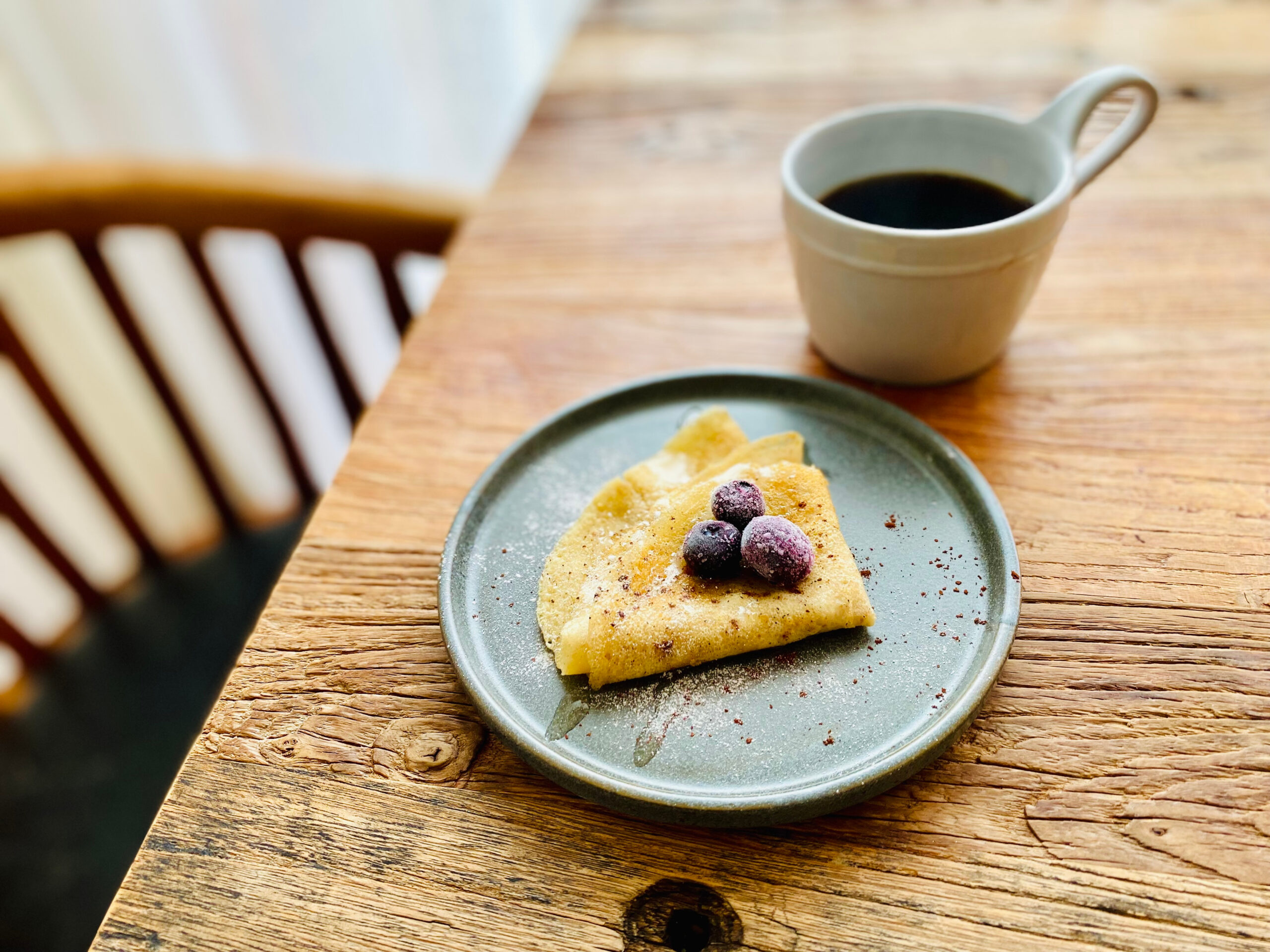 ライ麦入りクレープのブランチ