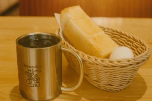 コメダ珈琲店のモーニング（トーストとゆで卵）