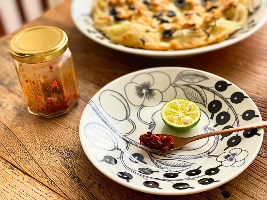 今が旬のすだちと手作り発酵唐辛子