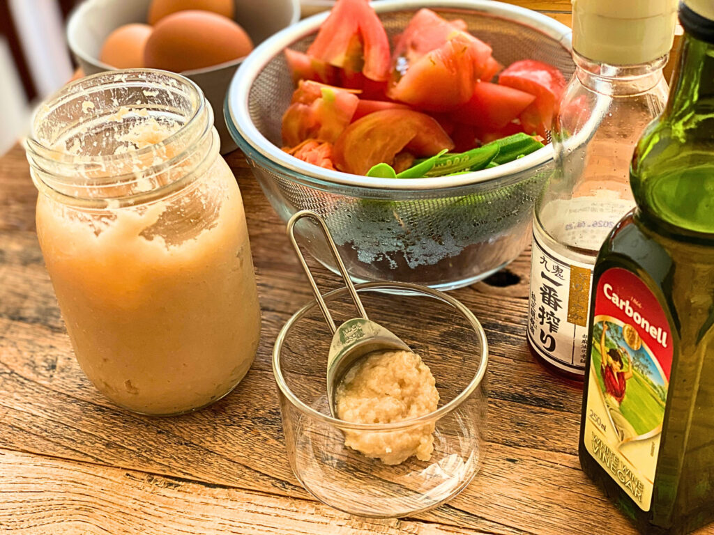 塩麹で消化に良いドレッシング作り