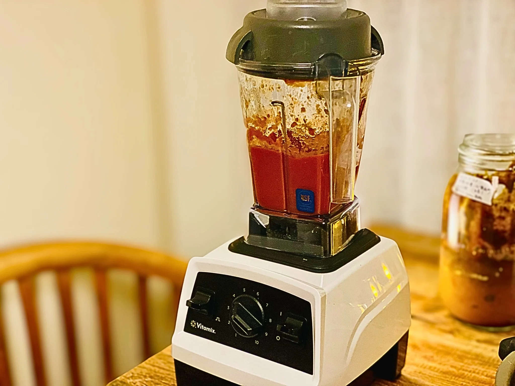 ミキサーにかける工程