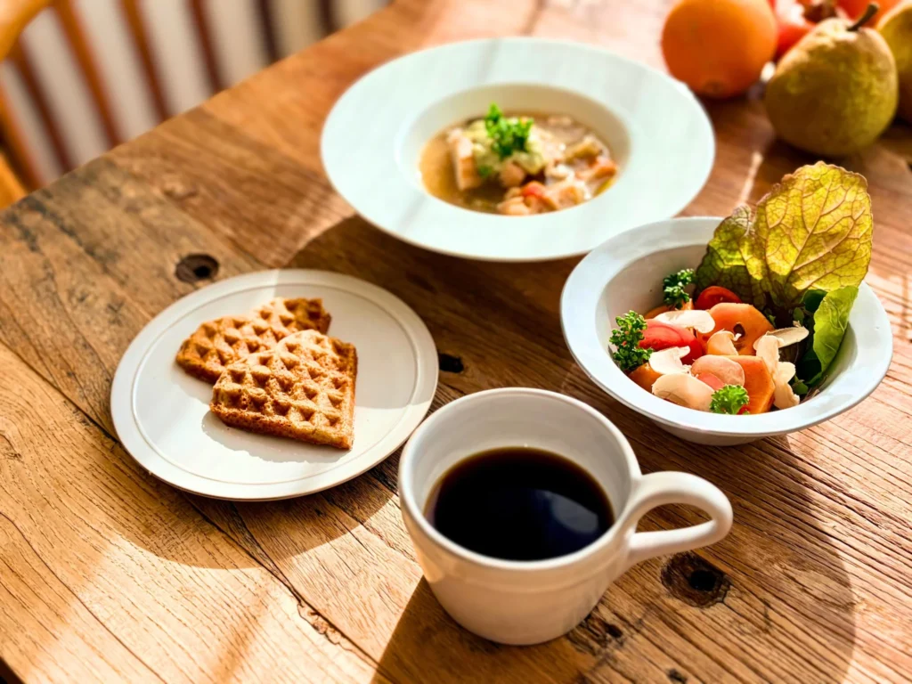 ハンドドリップコーヒーのある朝ごはん