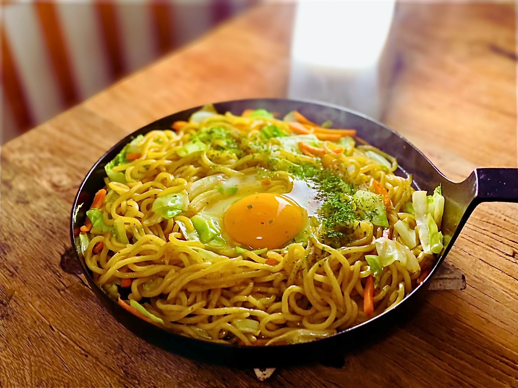焼きそばと野菜