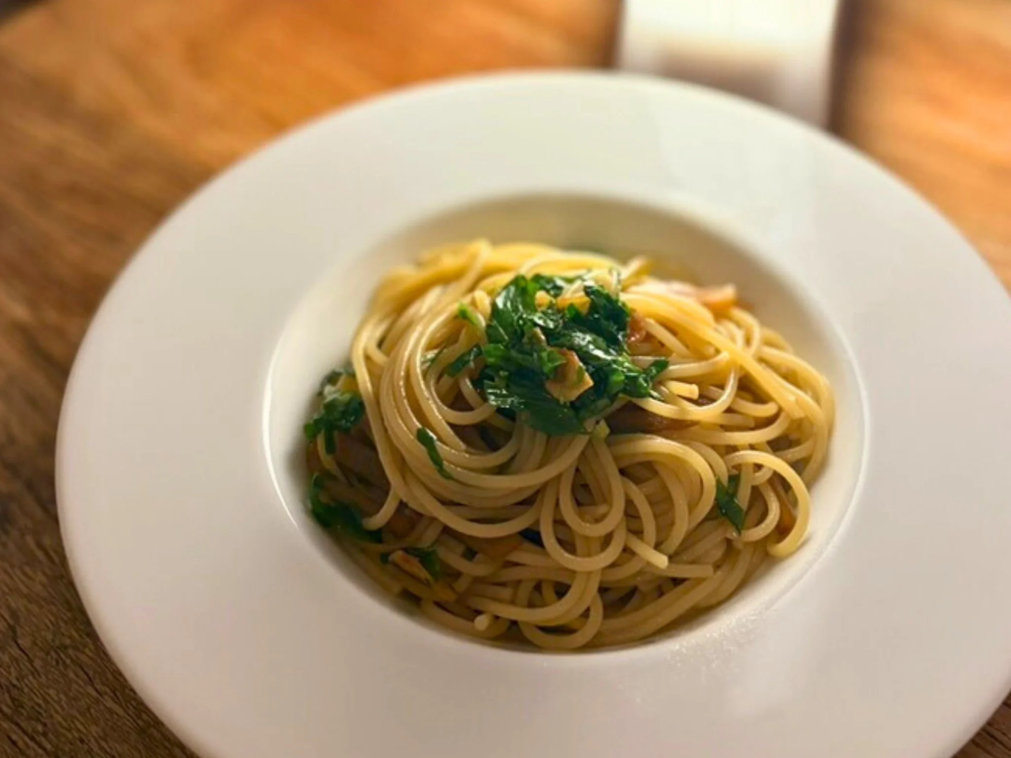 仕上がったパスタ