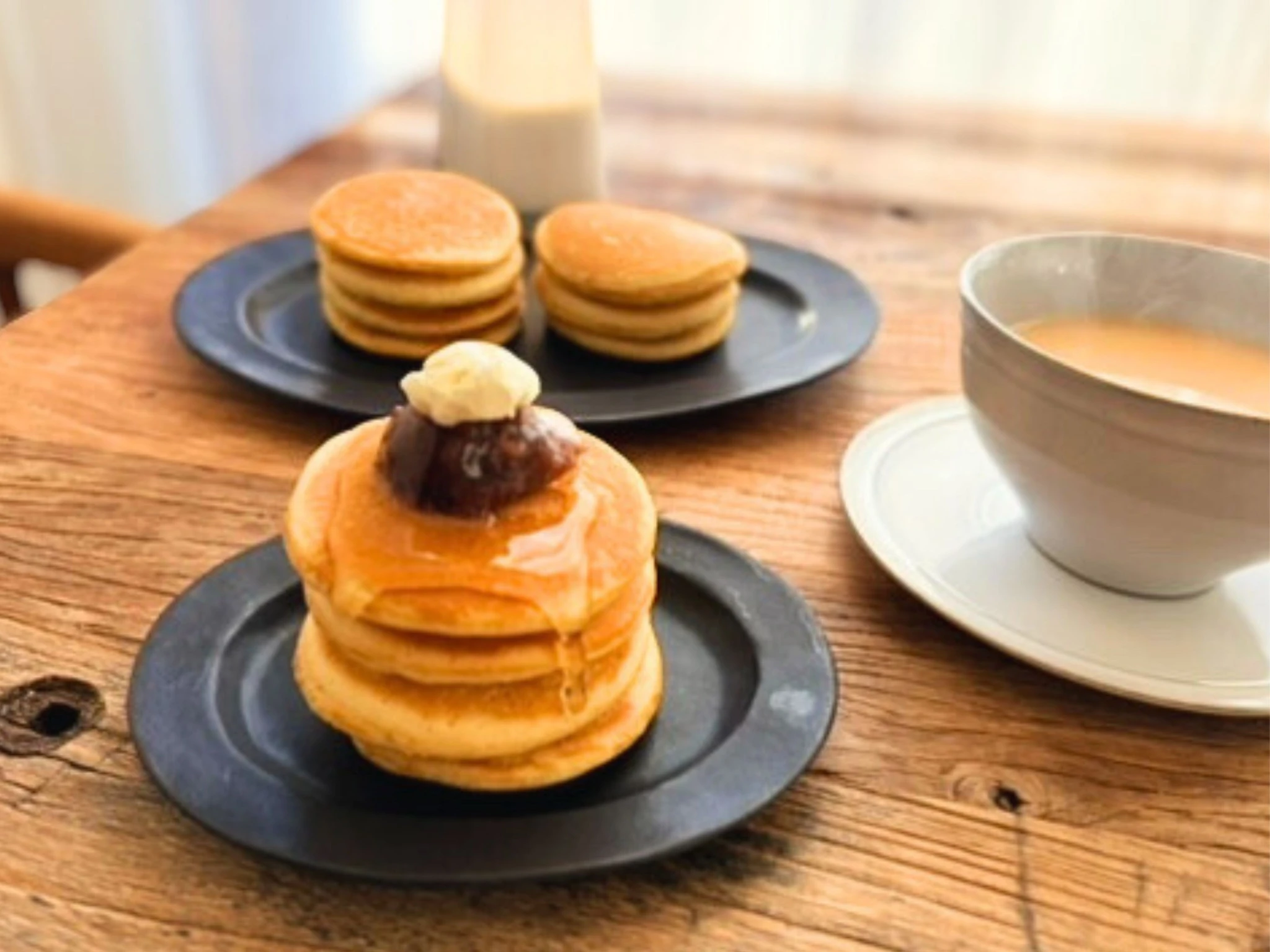 栗原はるみさんレシピ　ホットケーキの朝ごはん