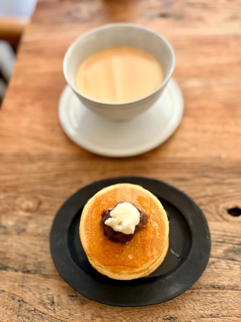 栗原はるみさんレシピ　ホットケーキとレンジミルクティ