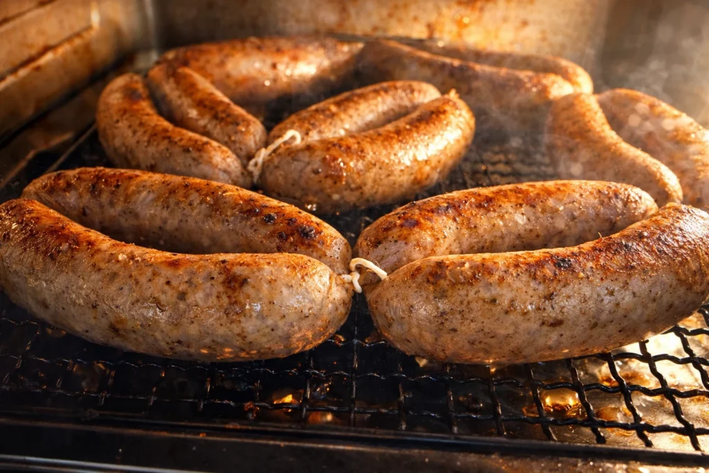 手作りソーセージ　今回は胸肉とチーズにカレー粉をプラス。1月だけでも何度も作ったソーセージ。