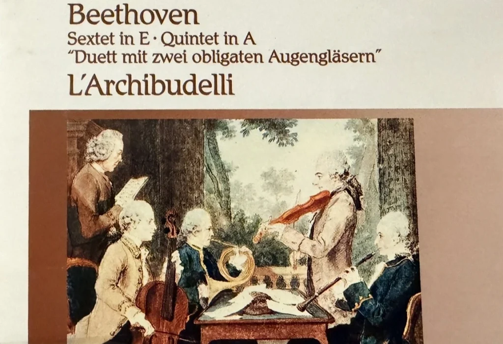 ベートーヴェン 六重奏・五重奏のCDジャケット。L'Archibudelliの演奏。